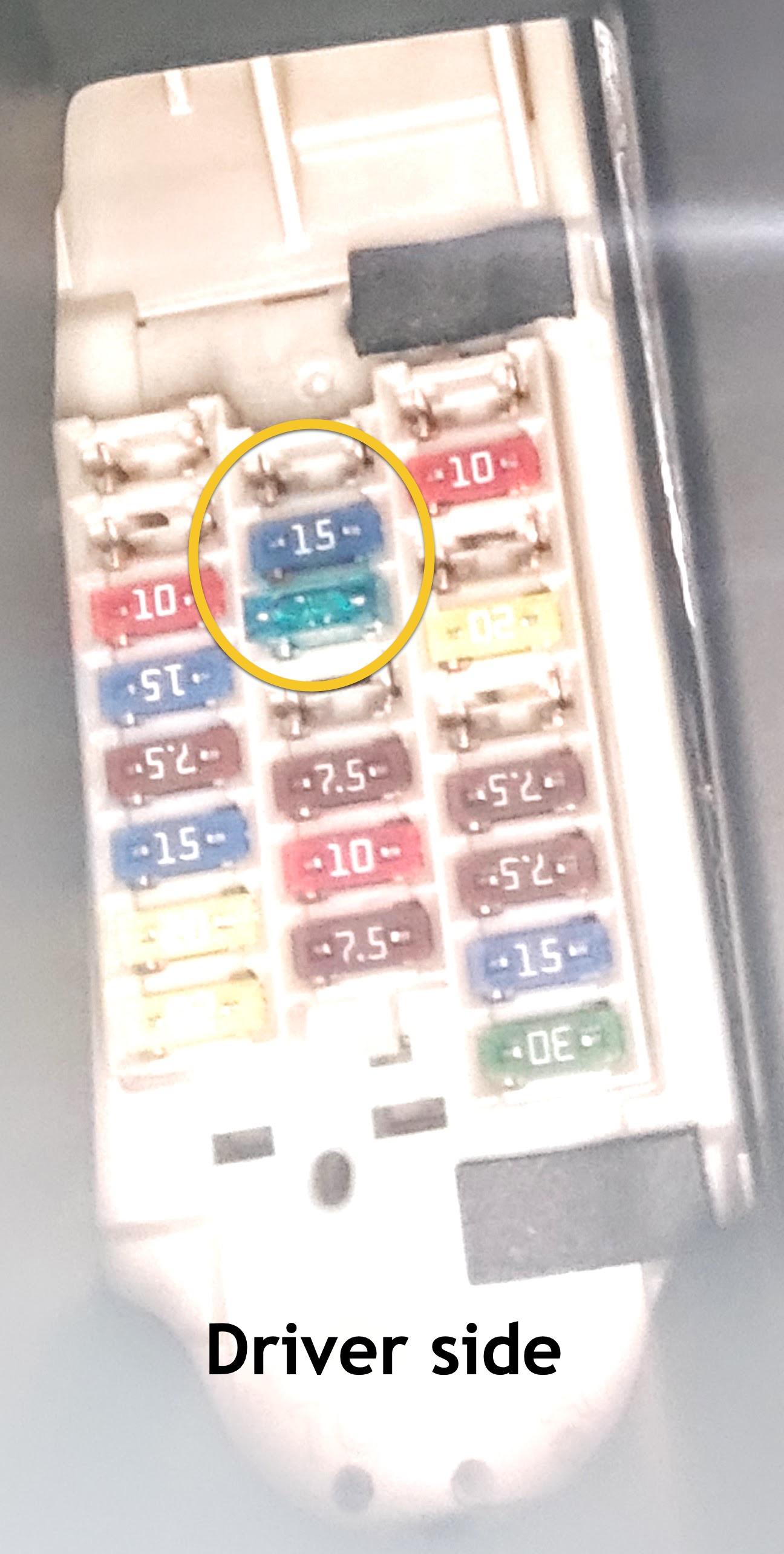 2008 lexus is250 cigarette lighter fuse is350 / not working Dashcam + sat nav =