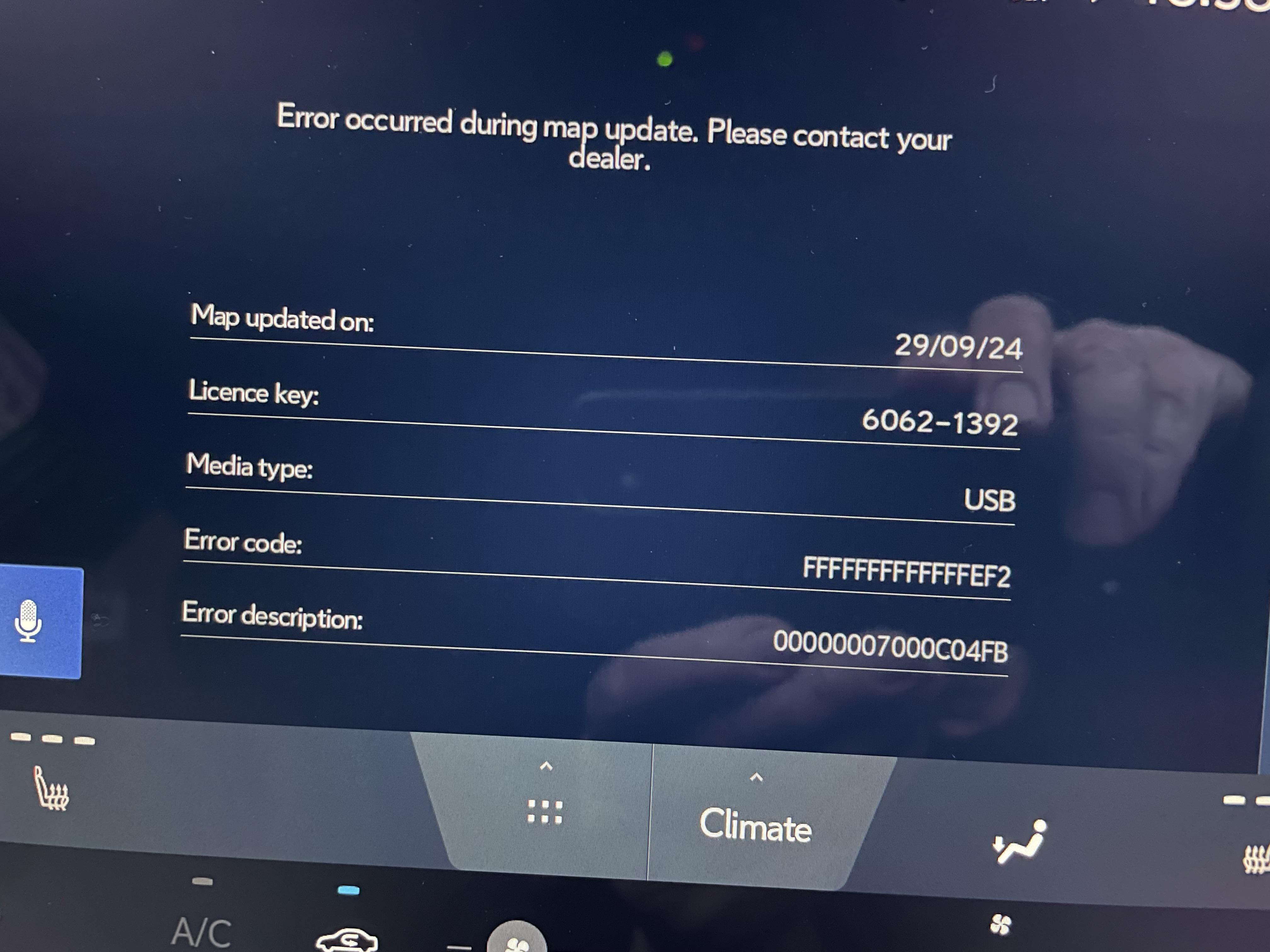 Map update error! - Lexus LBX Owners Club - Lexus Owners Club